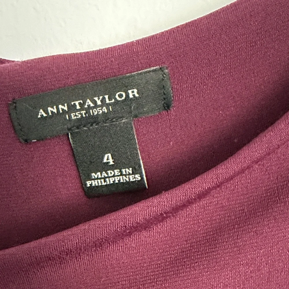 Ann Taylor Deep Wine Midi Dress - Picture 2 of 2